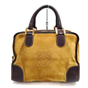 Loewe vintage mustard yellow and Brown handbag